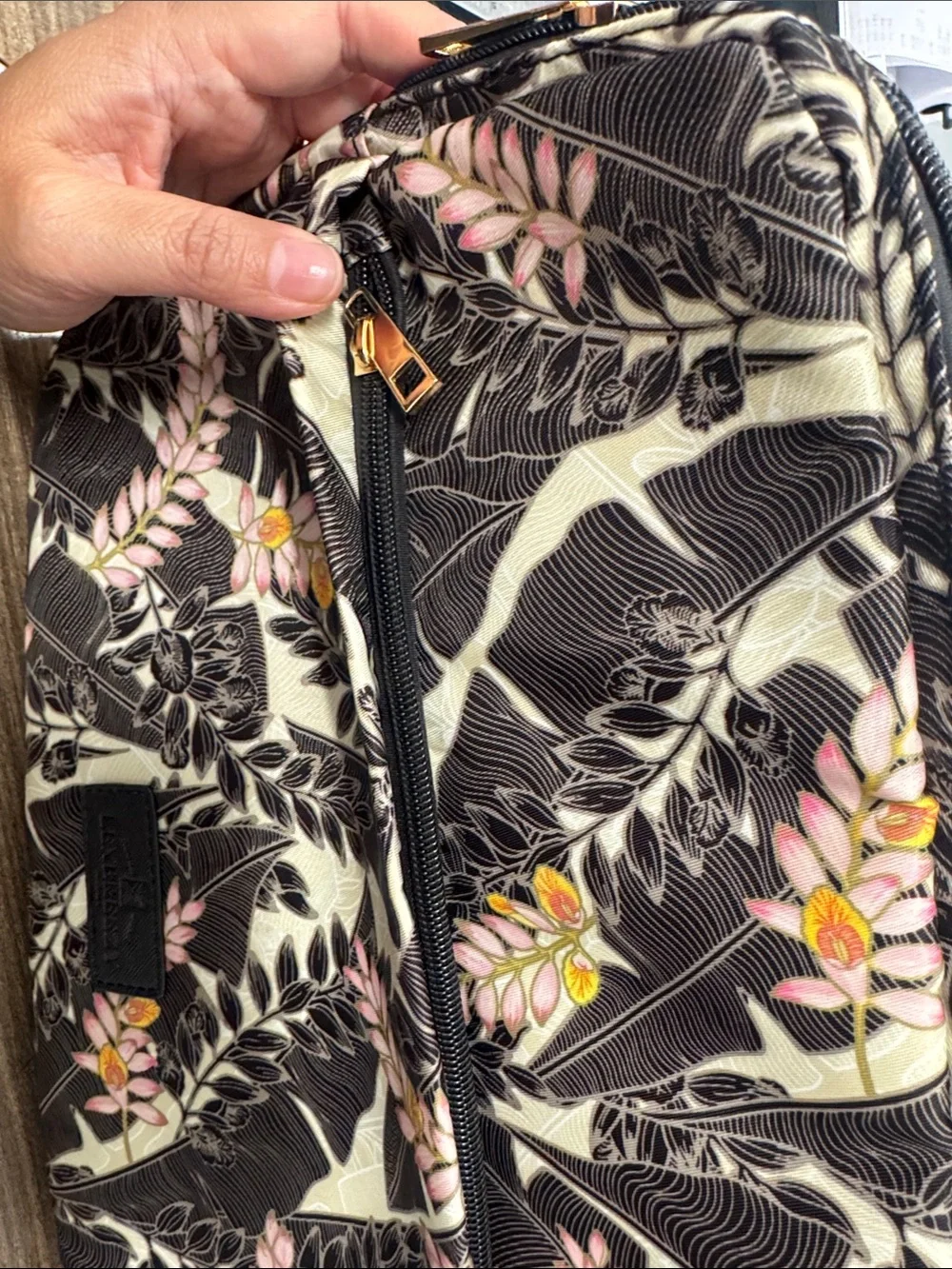 Lexbreezy Floral Black & Pink Laptop Sleeve